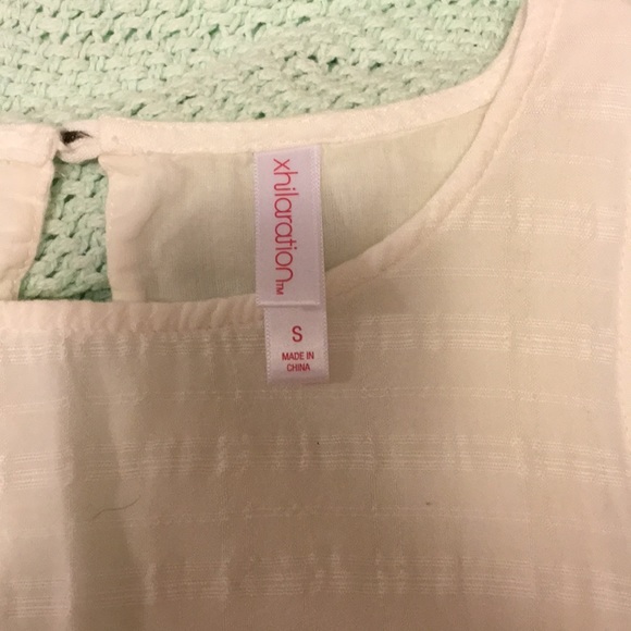Xhilaration Off White Dressy Tank Top - Picture 3 of 6